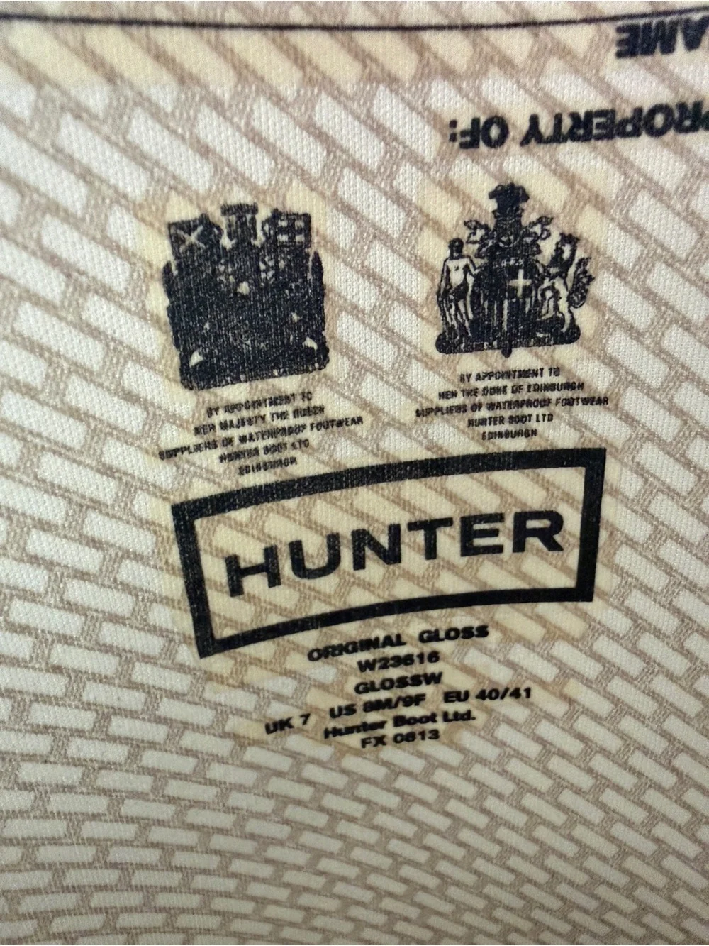 Hunter Gloss Tall Rain Boot in Black